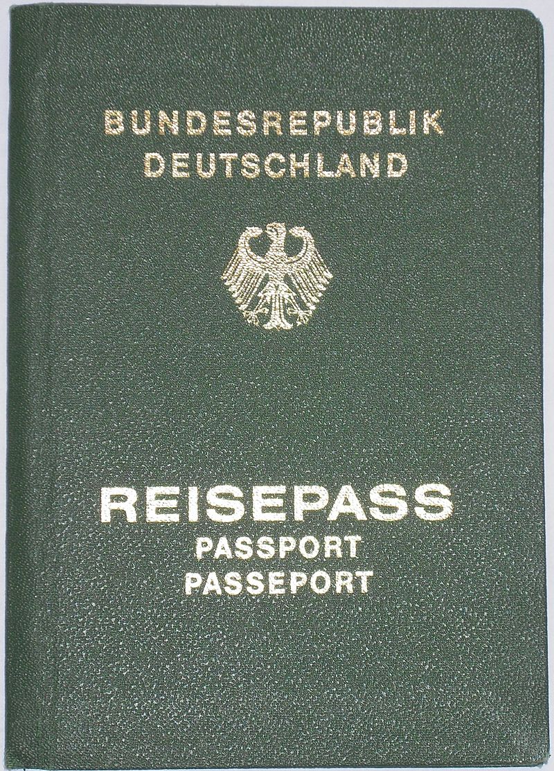 Pasaporte Alemán (aprox. 1980)